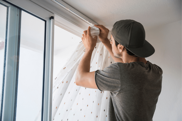 Hang new curtains or blinds
